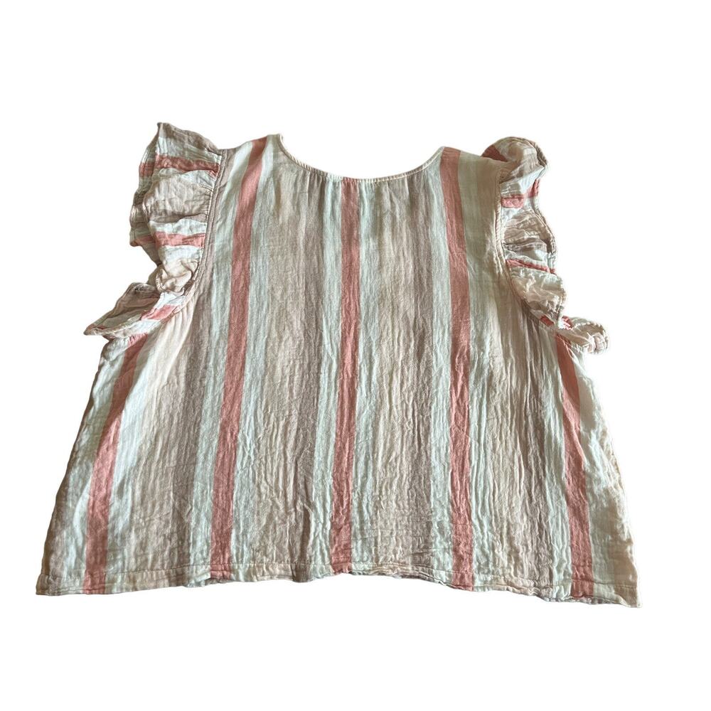 Black Tape Women’s Striped Ruffle Sleeve Top Plus Size 3X - Picture 6 of 11